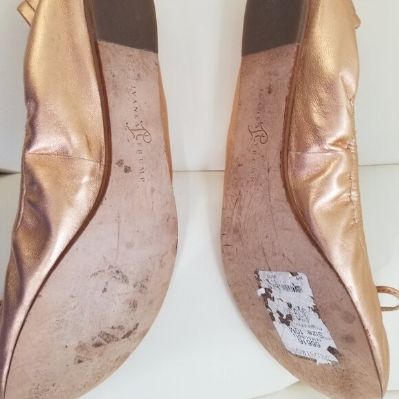 Ladies Rose Gold Ballet Flats - Picture 6 of 7